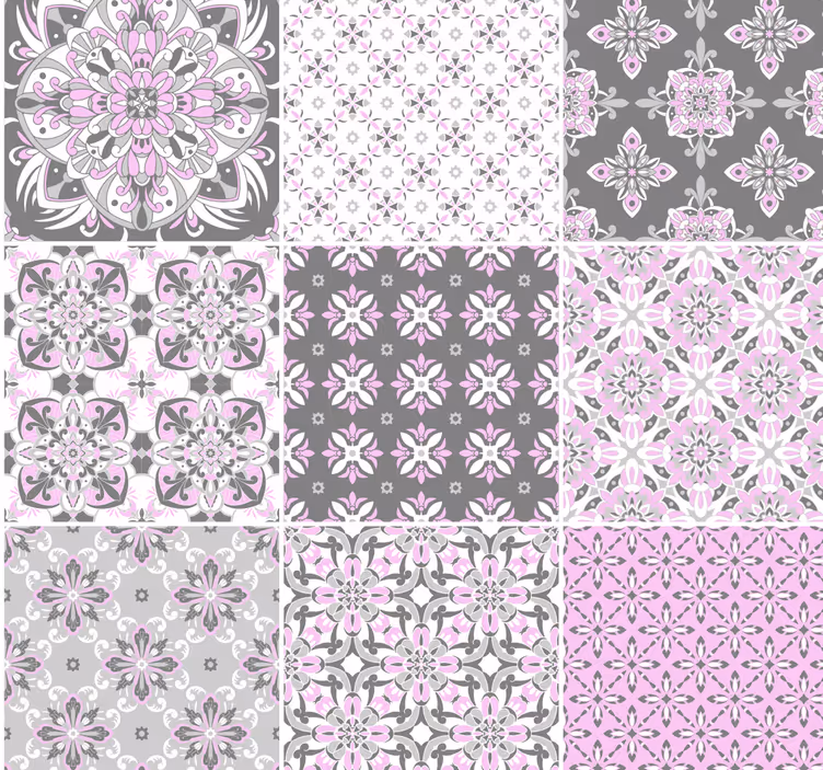 Papier peint carrelage motifs de carreaux - TenStickers