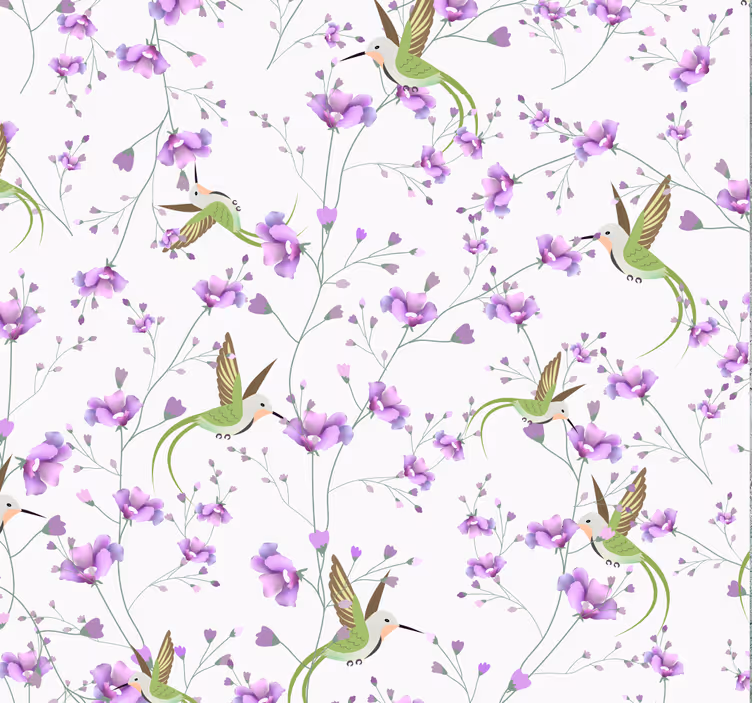 Papier peint fleurs élégance du motif floral - TenStickers
