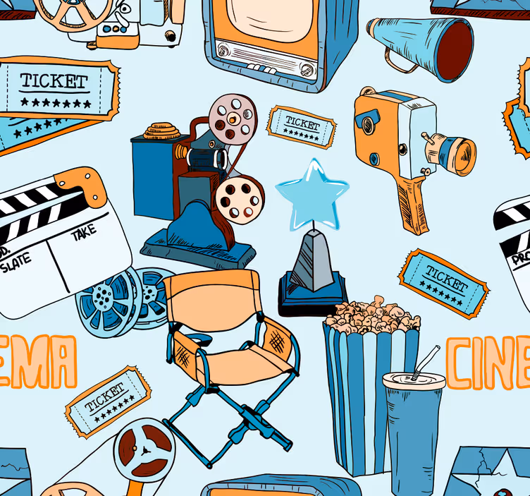 Papier peint art iconographie cinématographique - TenStickers