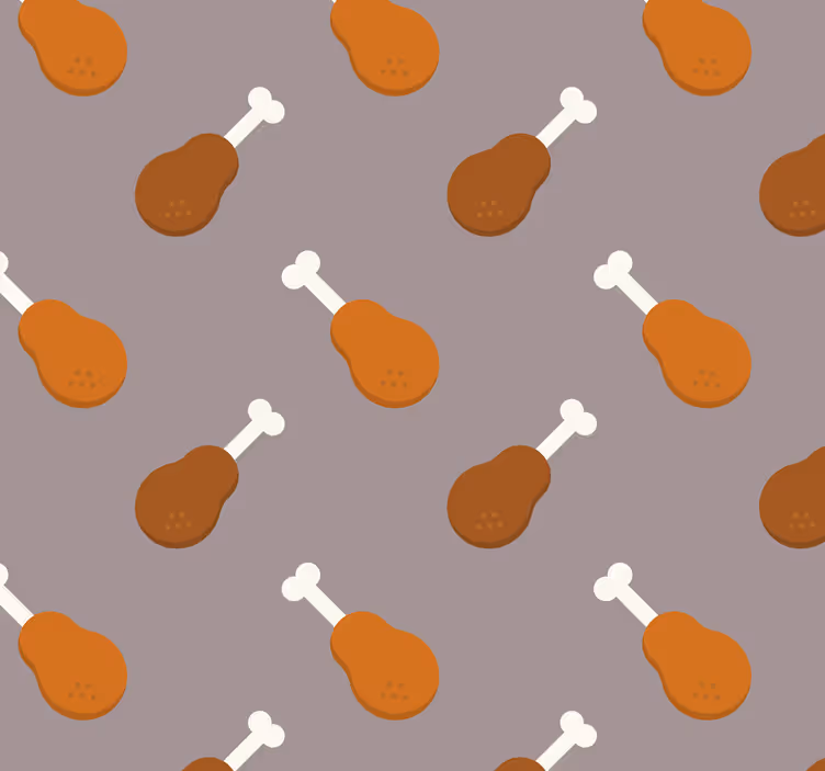 Papier peint animaux motif de coupe de viande - TenStickers