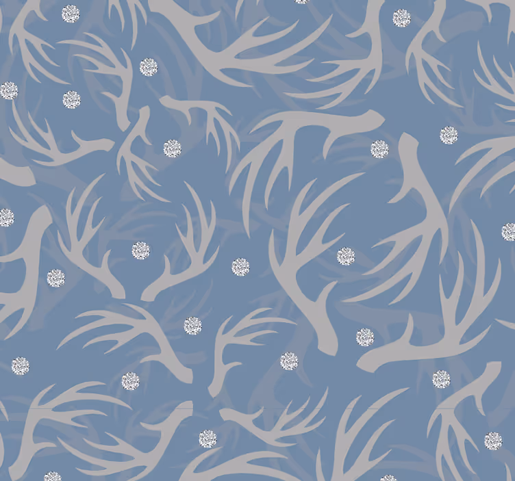 Papier peint salon motif bleu corail et pois - TenStickers