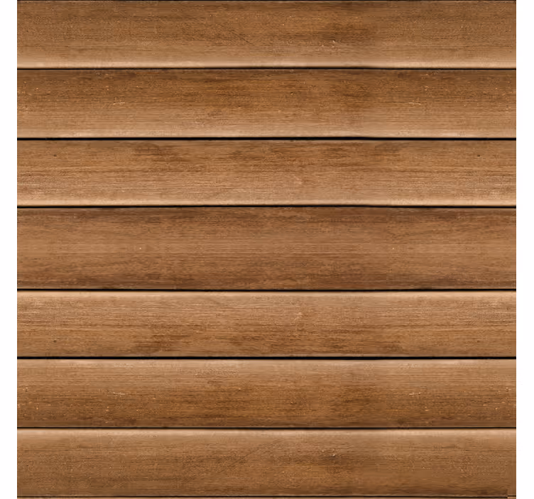 Papier peint couloir planches de bois horizontales - TenStickers