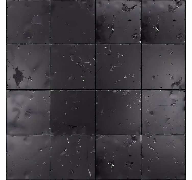 Papier peint carrelage style industriel noir - TenStickers