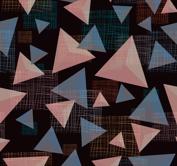 Papier peint formes géometriques complexité triangulaire - TenStickers