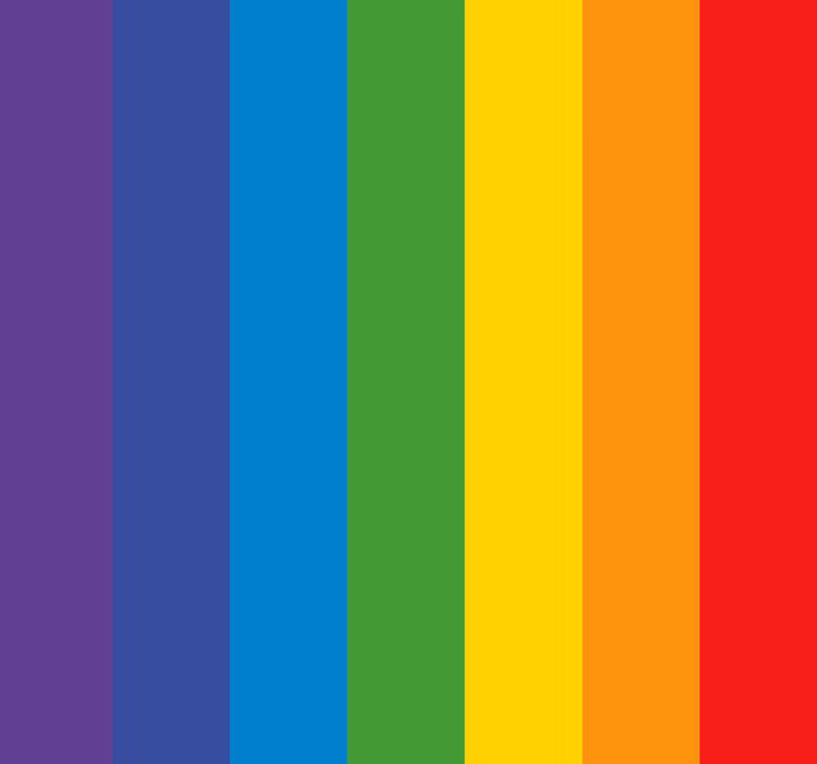 Papier peint lignes verticales arc-en-ciel - TenStickers