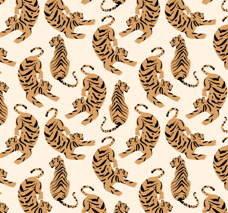 Papier peint Dessins de tigre pour enfants - TenStickers