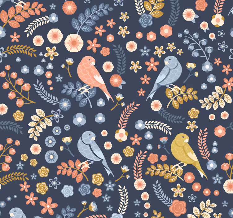 Papier peint nature Fleurs d'emily de style nordique - TenStickers