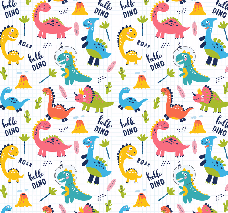 Papier peint dinosaures chambre enfant - TenStickers
