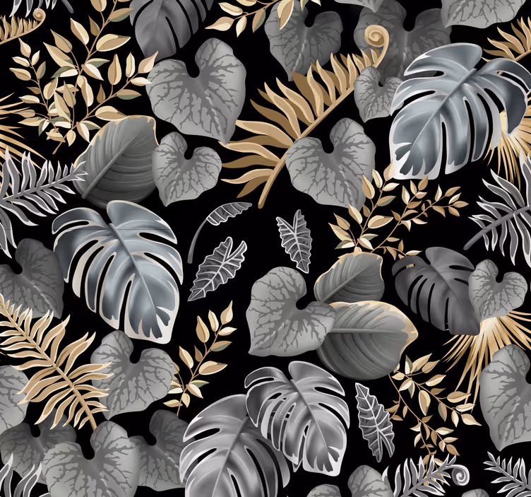 Papier peint jungle Style ancien avec des arbres - TenStickers