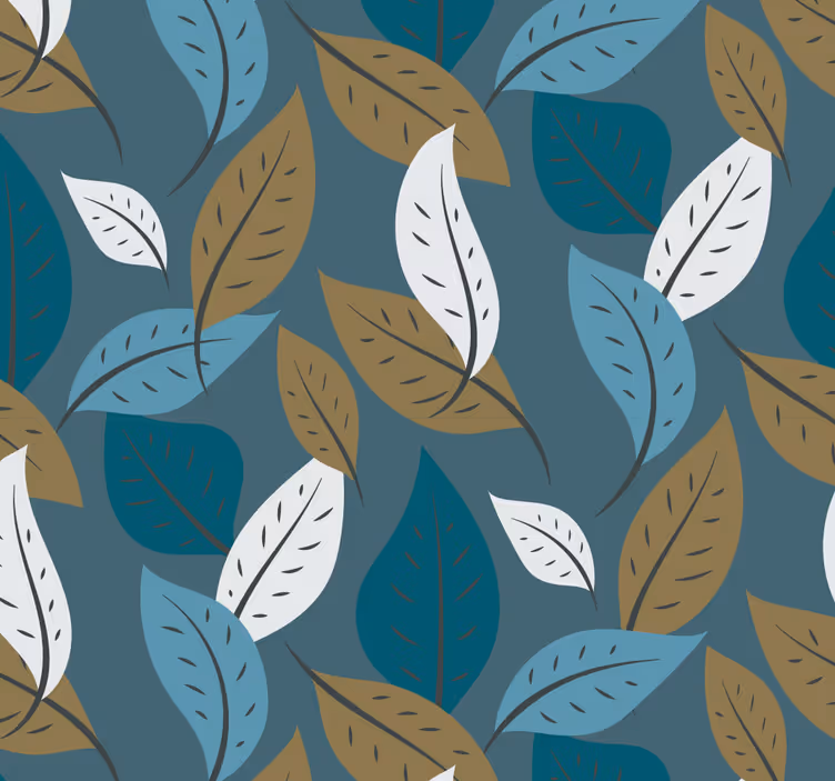 Papier peint salon motif de feuilles  - TenStickers