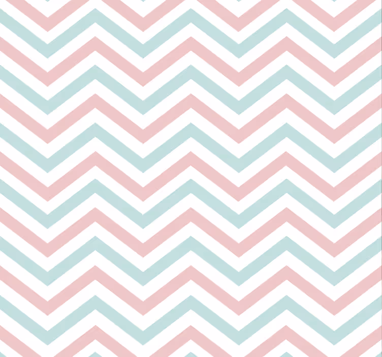 Papier peint salon couleurs pastel zigzag - TenStickers