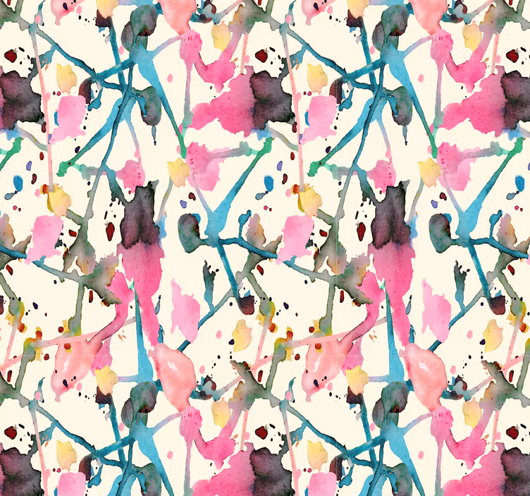 Papier peint chambre graphique art de l'aquarelle - TenStickers