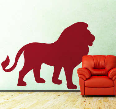 Autocollant mural lion