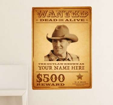 Sticker affiche wanted