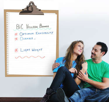 Sticker ardoise à Velleda bloc note