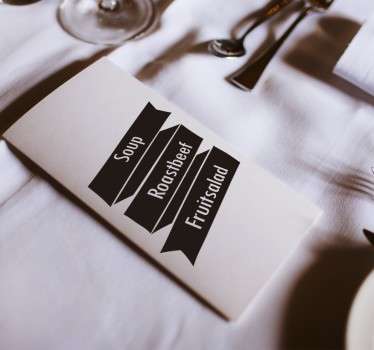 Sticker banderole menu de mariage