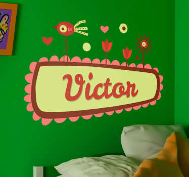 Sticker bébé pancarte personnalisable