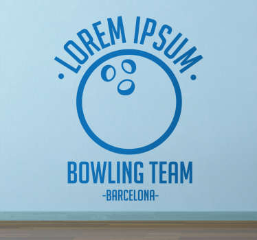 Sticker Bowling Team