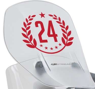 Sticker chiffres laurier personnalisé