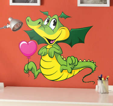 Sticker enfant dragon amoureux