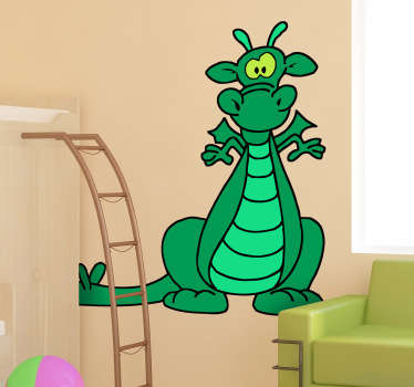 Sticker enfant dragon vert