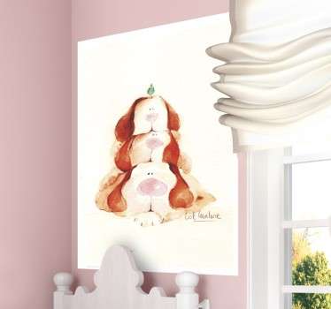 Sticker enfant trio chiots