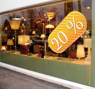 Sticker étiquette ovale jaune