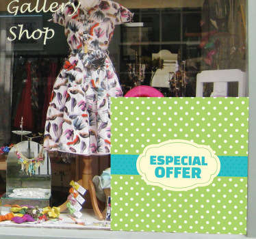 Sticker étiquette points offre