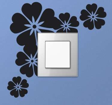 Sticker fleurs pour interrupteur