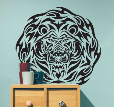 Sticker lion tribal