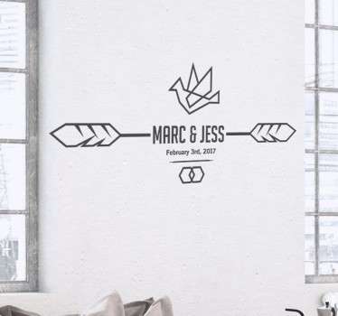 Sticker mariage flèches