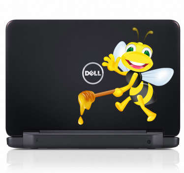 Sticker ordinateur portable abeille
