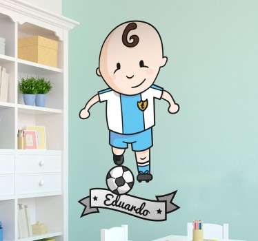 sticker personnalisable enfant football