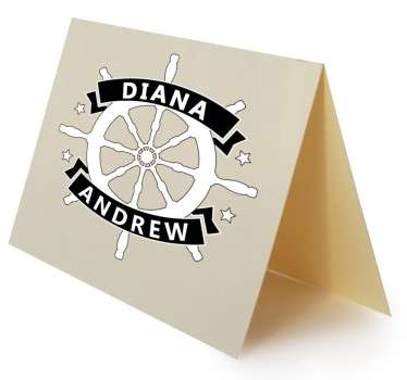 Sticker personnalisable gouvernail bateau