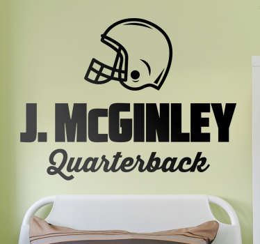 Sticker personnalisable quarterback
