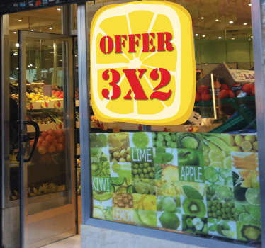 Sticker primeur offre citron