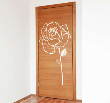 Sticker rose dessin