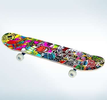 Sticker skateboard texture