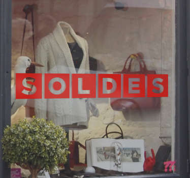 sticker soldes avec carrés