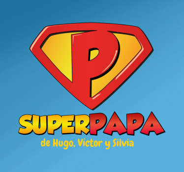 Sticker superpapa personnalisable