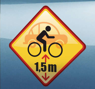 Sticker symbole distance vélo