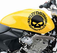 Sticker logo Harley Davidson tête de mort