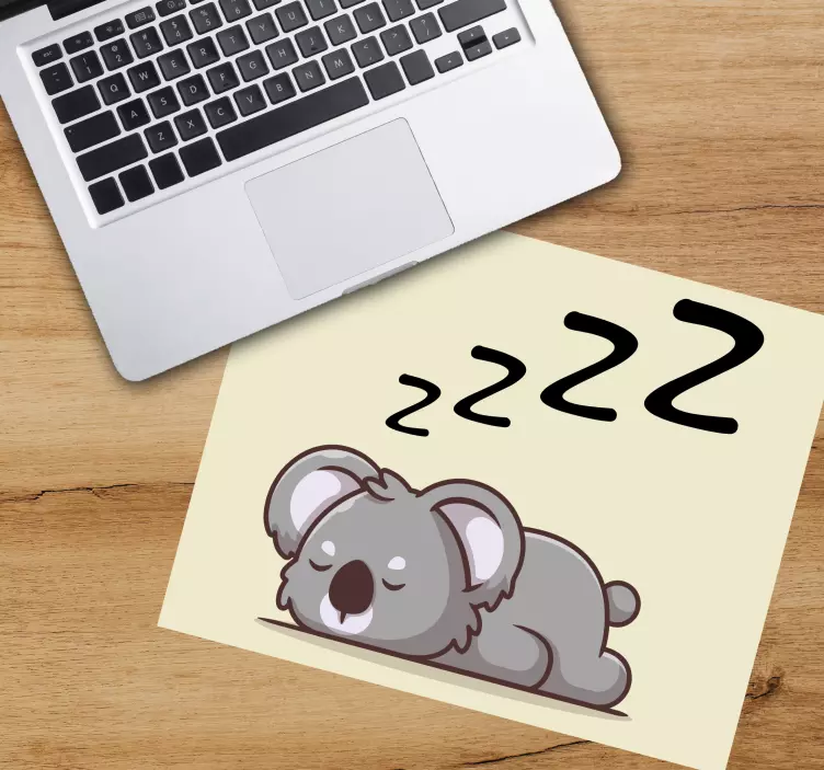 Tapis de souris animé illustration de koala endormi - TenStickers
