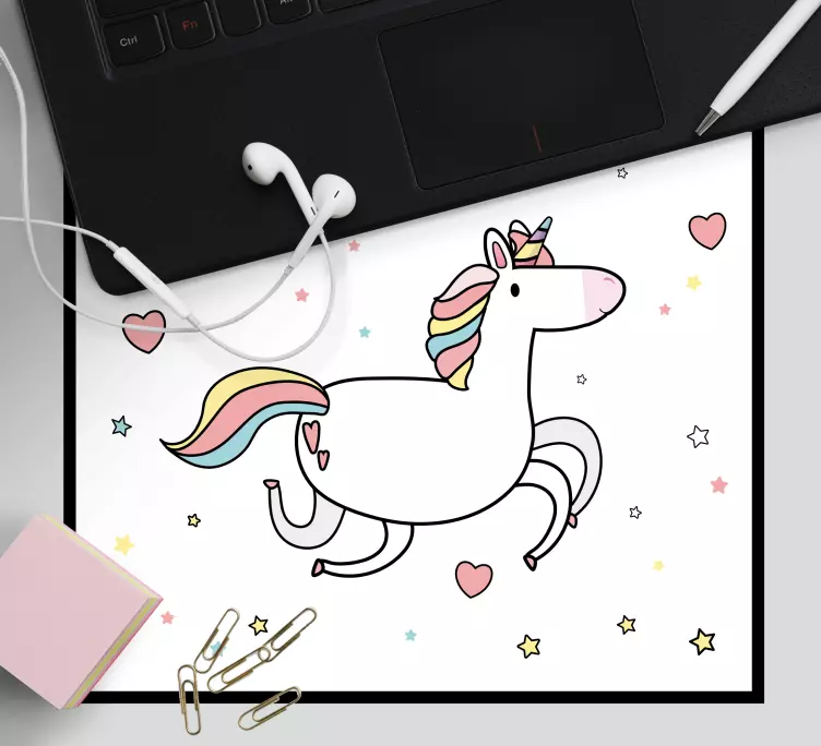 Tapis de souris animé jeu de licorne fantaisiste - TenStickers