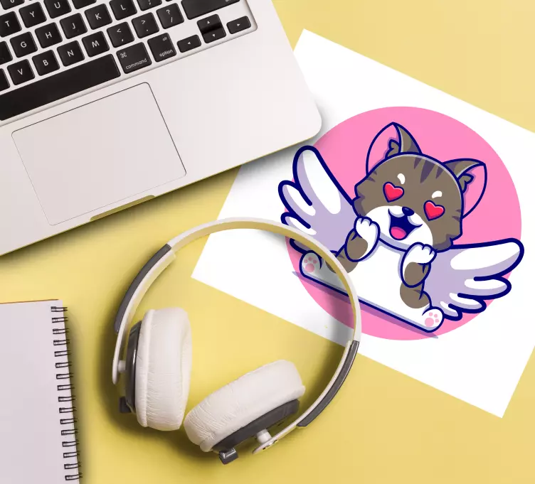 Tapis de souris animé mignon chat volant - TenStickers