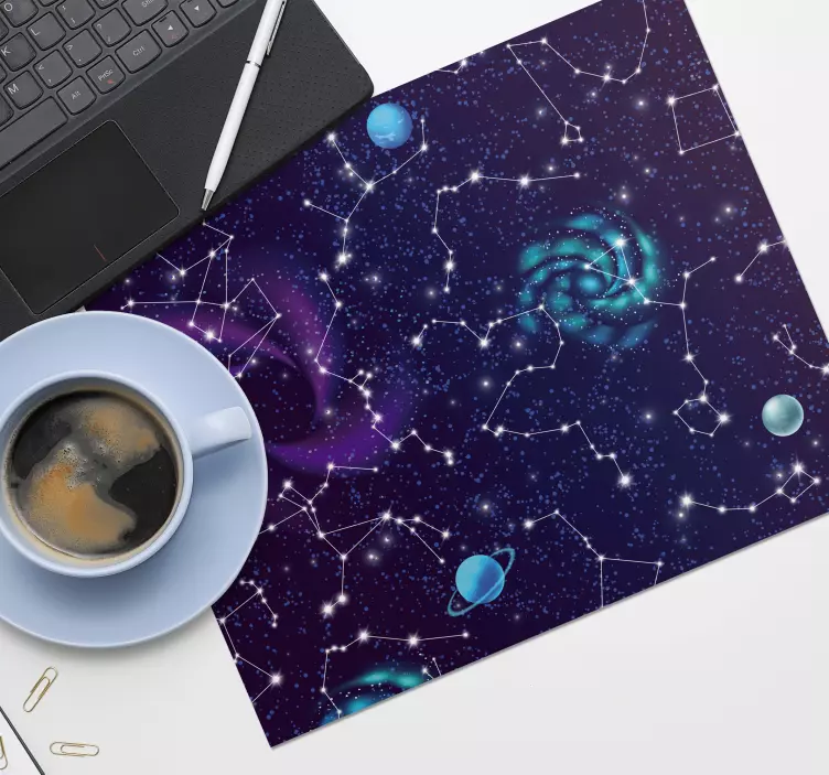 Tapis de souris carte du monde univers étoilé cosmique - TenStickers