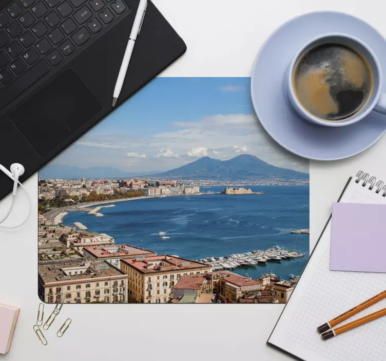 Tapis de souris carte du monde vue côtière - TenStickers