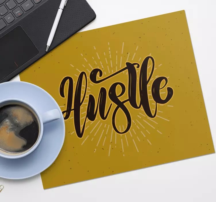 Tapis de souris citation citation inspirante de travail - TenStickers