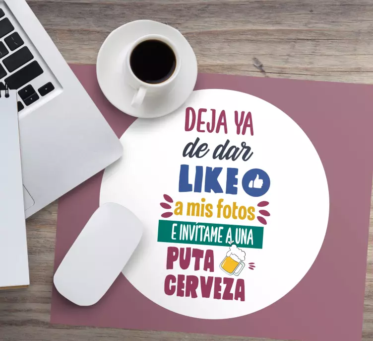 Tapis de souris citation invitation sociale amusante - TenStickers
