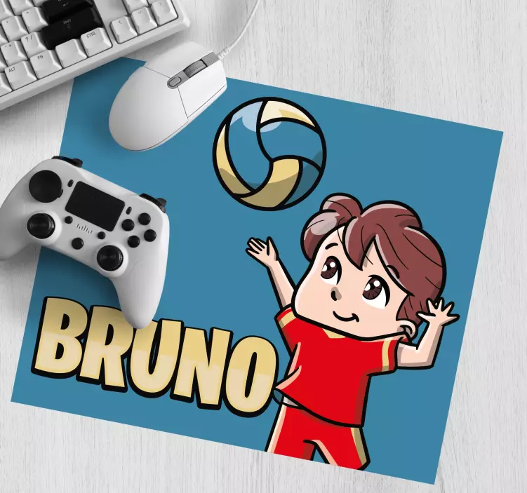 Tapis de souris enfant joyeux en train de jouer - TenStickers